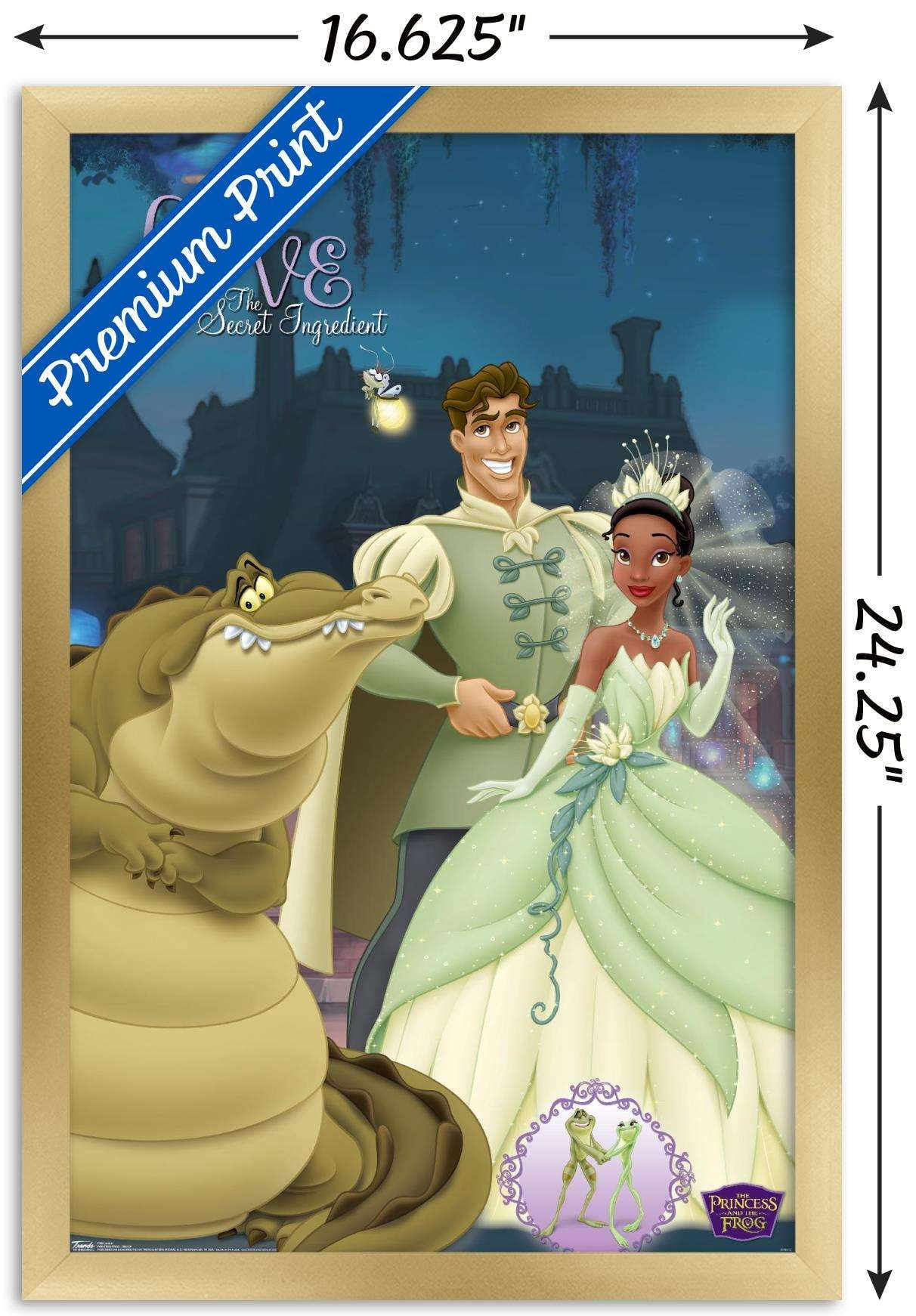 Disney Princess and the Frog - Group Wall Poster, 14.725" x 22.375", Framed