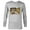 Athletic Heather, variant on Lucasfilm Indiana Jones Vintage Map and Skull - Long Sleeve T-Shirt for Men - Customized-White