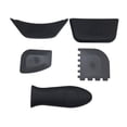 thumbnail image 1 of Soporte de silicona para asas calientes para cocina, asa para sartenes, funda para ollas, sin goma 5 piezas negro, 1 of 9