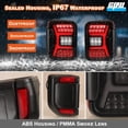 thumbnail image 6 of CPW LED Tail Lights Assembly for 2019-2021 Jeep Gladiator JT, Sequential Turn Signal/DRL/Super Bright White Backup Rear Brake Lamp Taillights Replacement Black Housing/Smoke Lens, 6 of 8