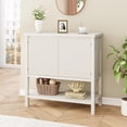 thumbnail image 5 of TROPOW Cabinet Sideboard Buffet Kitchen Storage Cabinet Cupboard Console Table Wood Coffee Bar Cabinet with Storage Shelf Liquor Accent Cabinet for Living Room Dining Room Hallway, 5 of 6