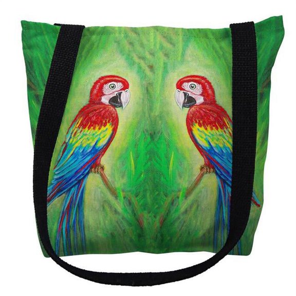 Red Macaws Small Tote Bag 13x13 16 inches x 16 inches