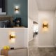 thumbnail image 1 of Lámpara de pared interior LED regulable de 12 W, lámpara de pared de dise?o acrílico romántico creativo moderno, lámpara de noche de luz 3000K-6000K para dormitorio, sala de estar, pasillo (dorado) [Clase de eficiencia energética E] ZefeiWu 8390614047235, 1 of 1