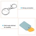 thumbnail image 4 of Unique Bargains Leather Key Fob, 4 Pack PU Leather Key Fob with Key Rings for ID Key Cards, Sky Blue, 4 of 6
