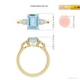 thumbnail image 5 of Angara Natural 2 Ct. Aquamarine with Diamond Classic Ring in 14K Yellow Gold for Women (Ring Size: 3), 5 of 10