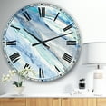thumbnail image 2 of Designart « Blue Silver Spring Ii Modern Wall Clock, 2 of 4