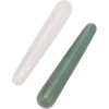 2Pcs 2 Styles Natural Rose Quartz & Green Aventurine Massage Sticks Massage Wand Massage Tools Gua Sha Scraping Stick Cone 107~109x20mm 1pc/style