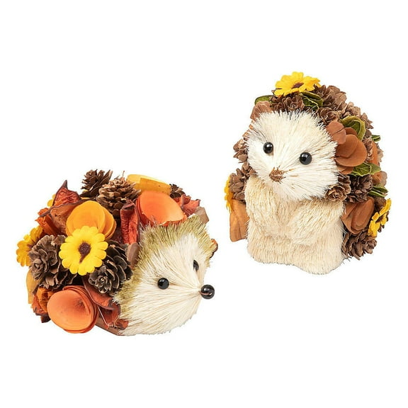 Wood Hedgehogs Set , Home Decor, Thanksgiving, 2 Pieces