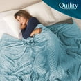 thumbnail image 2 of Quility Premium Weighted Blanket with Soft Cotton Cover, 60"x80", 12 lbs, Aqua, 2 of 5