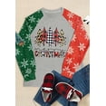 thumbnail image 5 of Anbech Women's Christmas Graphic Tee, Long Sleeve Snowflake Merry Christmas Shirt, 5 of 8