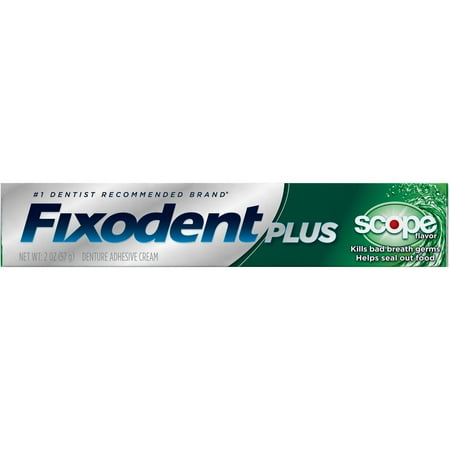 Fixodent Food Seal plus Scope Flavor Adhesive Cream 2 Oz