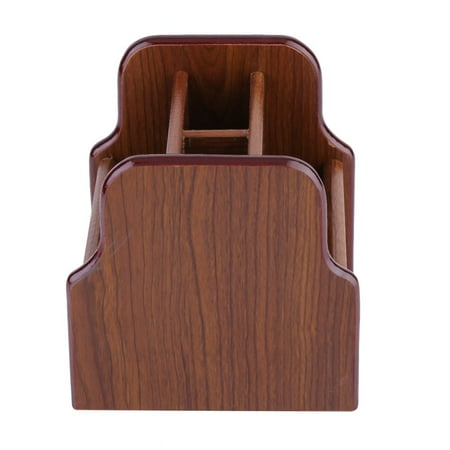 Saunders Storage Holder - Wooden Revolving Caddy TV Remote Control Stationery Organizer Storage Holder
