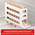 thumbnail image 4 of 30 Eggs Egg Holder for Fridge,4 Tiers Egg Container,Auto Rolling Fridge Egg Organizer for Refrigerator,Space-Saving Egg Dispenser Holder,Fridge Egg Rack Large Capacity Egg Dispenser(White), 4 of 5