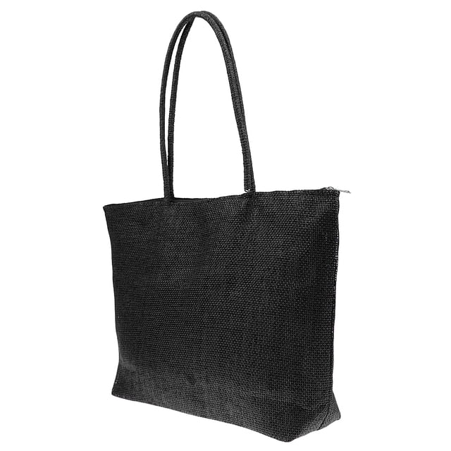 Tejido de playa de verano de paja Negro Sunnimix Bolso de la paja