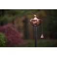 thumbnail image 3 of Legends Direct Set of 2, Maui Premium Metal Patio Torches, 54" Tall- Tiki Style /w Snuffer, Fiberglass Wick & Large 32oz Oil Lamp for Deck, Patio, Lawn, Garden, Luau (Hammered Copper), 3 of 9
