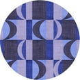 thumbnail image 1 of Ahgly Company Indoor Round Patterned Blue Whale Blue Area Rugs, 4' Round, 1 of 6