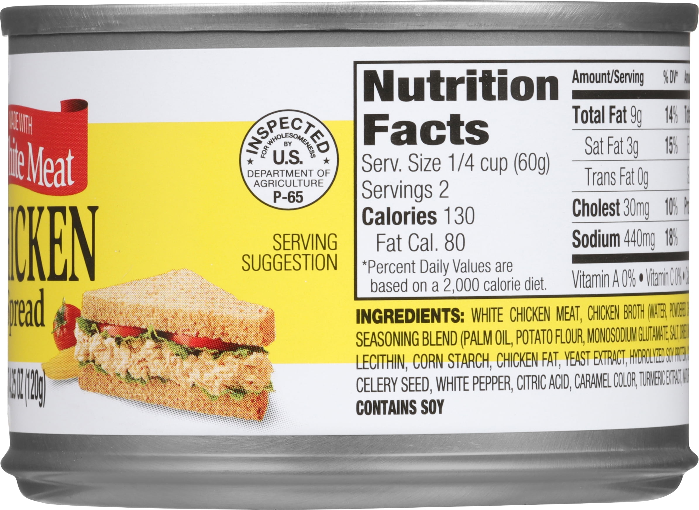 Underwood White Meat Chicken Spread, 4.25 oz Can