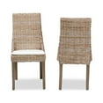 thumbnail image 2 of Baxton Studio Toby Modern Bohemian Grey Rattan 2-Piece Dining Chair Set, 2 of 7