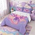 thumbnail image 2 of Manfei Axolotl Print King Size Comforter Sets,Ocean Themed Animal Comforters King Size,Colorful Stars Reversible,3 Pieces,1 Comforter and 2 Pillowcases, 2 of 7