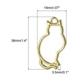thumbnail image 2 of Uxcell Cat Shaped Alloy Open Back Bezel Pendants DIY Hollow Resin Frame, Gold Tone 10 Pack, 2 of 5