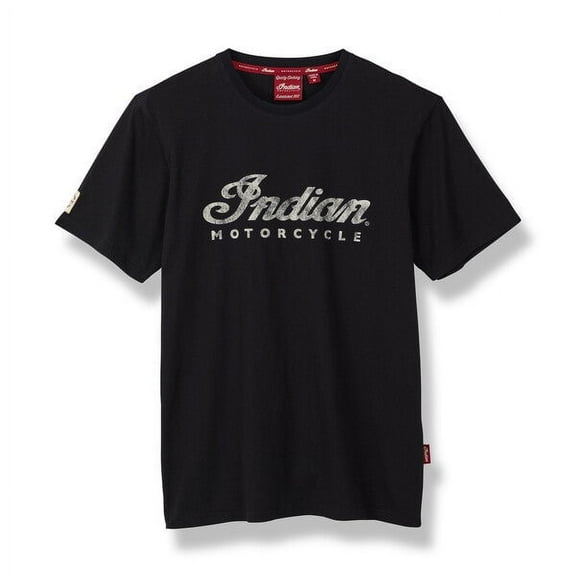 Indian Motorcycle Men's Script Logo T-Shirt, Black | 2861933