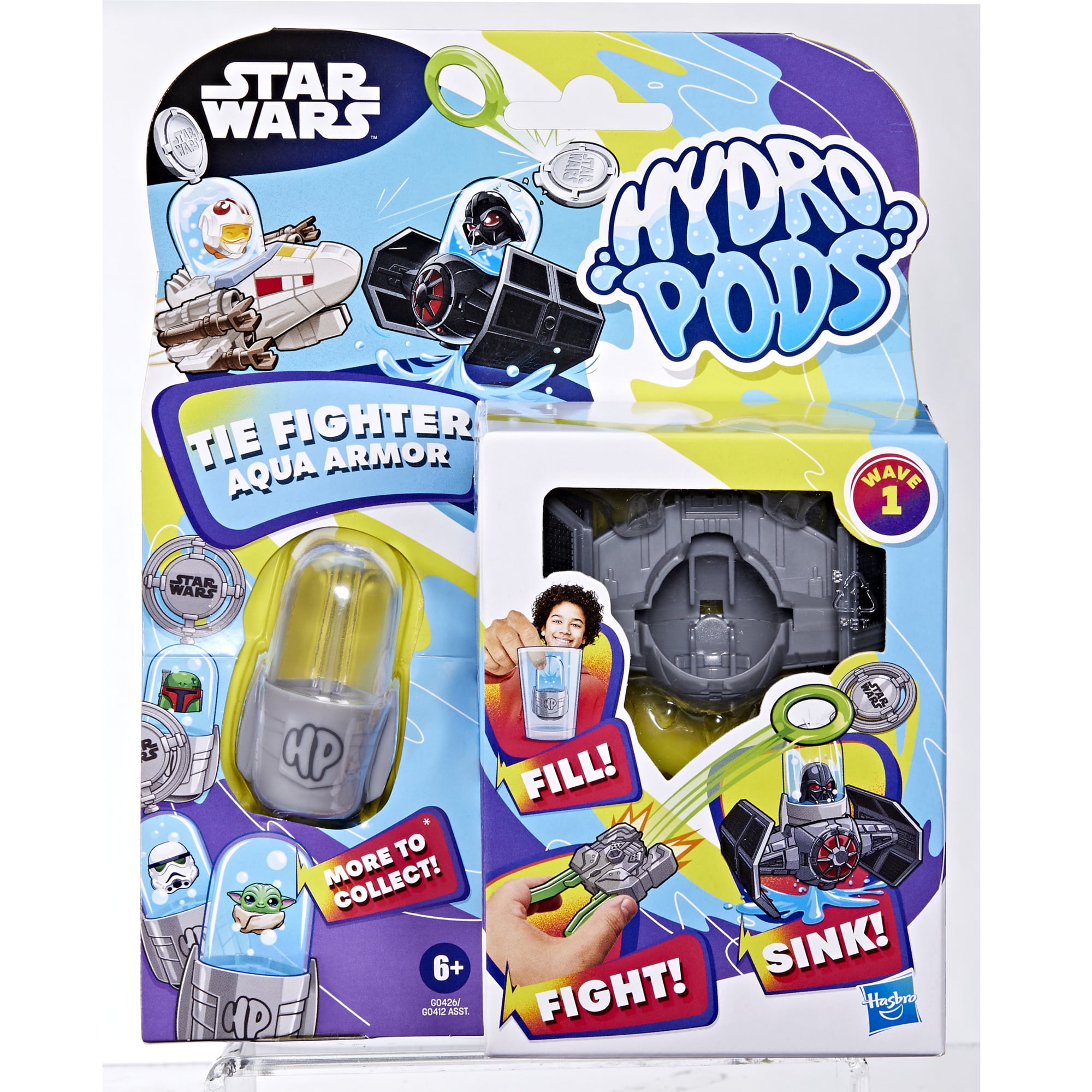 Hydro Pods Star Wars TIE Fighter Aqua Armor, Darth Vader Water Activated Battle Toy