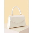 thumbnail image 3 of Women's Glossy Patent Leather Top Handle Clutch Purse for Wedding Party Evening, 3 of 7