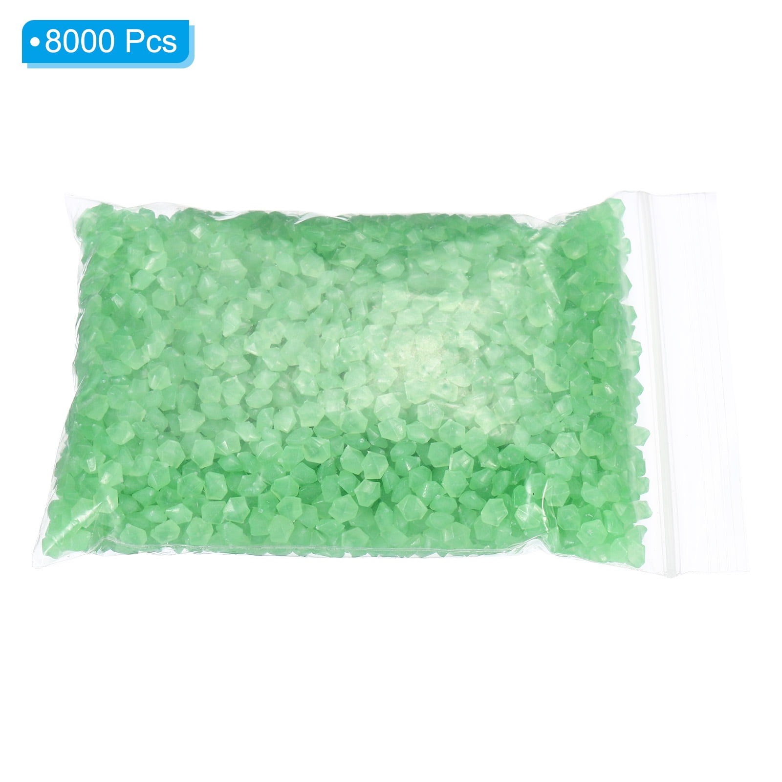 Unique Bargains 8000Pack Glow Rocks 3-5mm Glow Pebbles Luminous Stone Decor Light Green