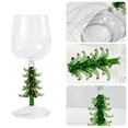 thumbnail image 2 of Elegant Christmas Wine Glasses Christmas Tree Glass Cup Decorative Wine Glasses for Holiday Gift Drinking Glass Cup, 2 of 8