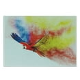 thumbnail image 3 of Parrot Cutting Board, Flying Parrot Colorful Storm Cloud on the Back Feathers Fantasy Illustration Print, Decorative Tempered Glass Cutting and Serving Board, Small Size, Multicolor, by Ambesonne, 3 of 5