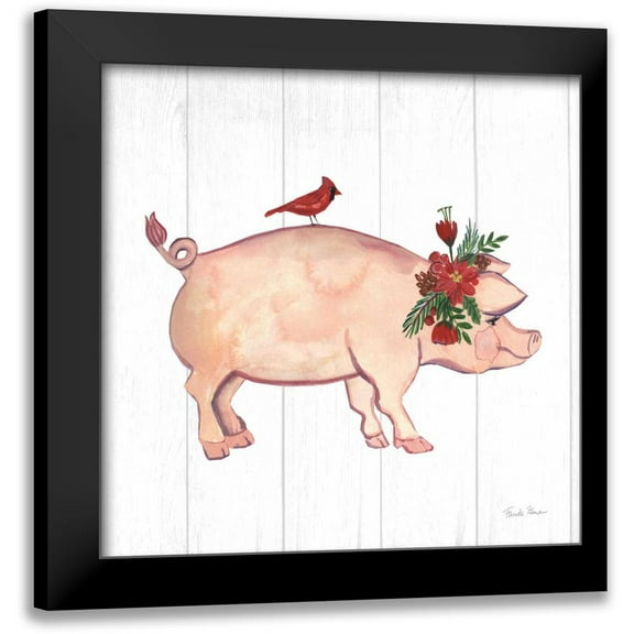 Zaman, Farida 12x12 Black Modern Framed Museum Art Print Titled - Holiday Farm Animals I