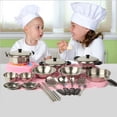 thumbnail image 1 of 20Pcs Stainless Steel Pots Pans Cookware Miniature Toy Pretend Play Gift For Kid, 1 of 6