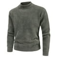 thumbnail image 2 of Vedolay Turtleneck Men Plus Size Plush Sweater Pockets Outerwear Buttons Sweater Top Army Green,L, 2 of 2