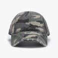 thumbnail image 2 of Lispipm Unisex Camo Baseball Caps Womens Mens Adjustable Hat Outdoor Sports Trucker Hats Low Profile Denims Cap Gray, 2 of 7