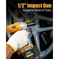 thumbnail image 5 of Adedad 20V Cordless Impact Wrench 1/2", 400N.m Brushless Impact Drill Driver with 4.0Ah Battery, 5 of 8
