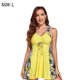 thumbnail image 2 of Trajes de baño tankini con control de barriga para mujer, trajes de baño de 2 piezas, camiseta sin mangas con pantalones cortos - Amarillo, 2 of 7