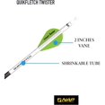 thumbnail image 4 of New Archery Product Twister Quickfletch 2" 3-Vane Stabilizing Fletch Green, 4 of 6