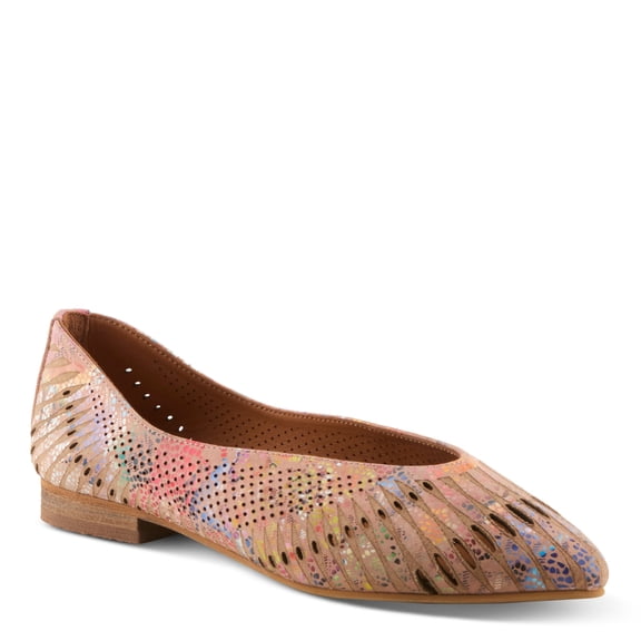 Spring Step Jovy Women’s Leather Flat with Modern Cutouts & Lightweight Comfort