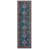 SAFAVIEH Heritage Petrina Floral Wool Runner Rug, Blue/Multi, 2'3" x 10'