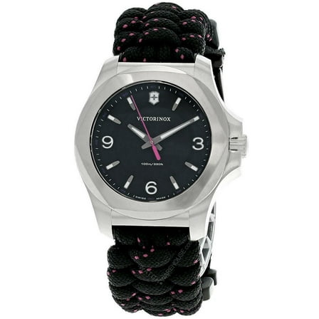 VICTORINOX I.N.O.X. 37MM BLK Dial Paracord Strap Women's Watch 241918