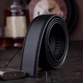 thumbnail image 2 of 2x cinturón de repuesto PU negro para hombre, cinturón de trinquete, Colco Cinturones de vestir casuales para hombres, 2 of 8