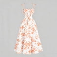 thumbnail image 4 of WRKEKC Floral Dress for Women Vintage Floral Print Adjustable Spaghetti Strap Dress Soft Breathable Fabric Chic, 4 of 5