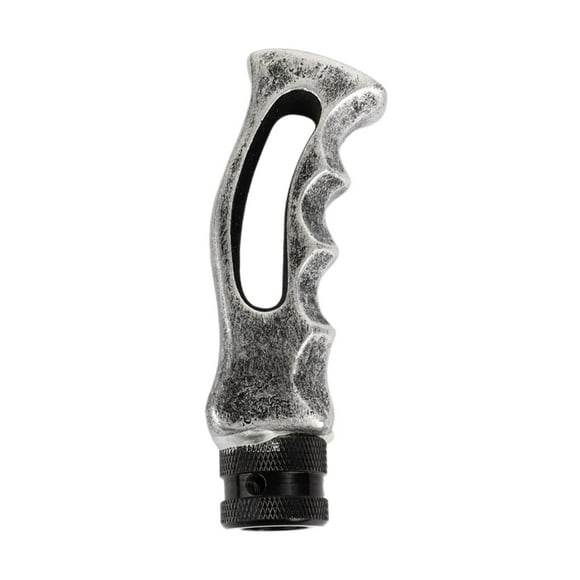 Silver Aluminum Alloy Gear Shift Knob Replacement Decorative Lever Head For Car Modification - Install Size 5.12X1.97X0.98In; Hardware Weight 0.35Lb