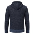 thumbnail image 4 of DHFJKG Mens Zip Up Hoodies Knitwear With Fuzzy Lining Casual Loose Fit Long Sleeve Hooded Drawstring Sweater Cardigan With Pockets Soft Outerwear, 4 of 5