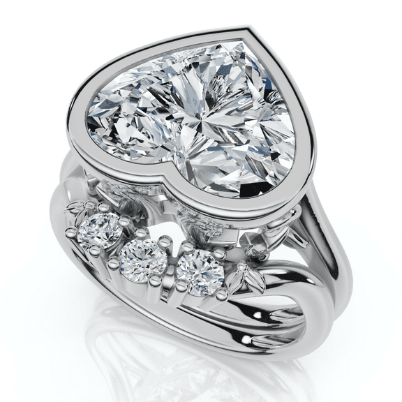 Pompeii Diamond Engagement Wedding Ring Set (F/G,VS1-VS2)