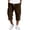 Coffee, variant on Corduroy Cargo Capri Pants for Men Lightweight Casual Fall Summer Drawstring Elastic Waist Below The Knee Shorts Loose Fit 3/4 Length Sweat Capris with Multi-Pockets