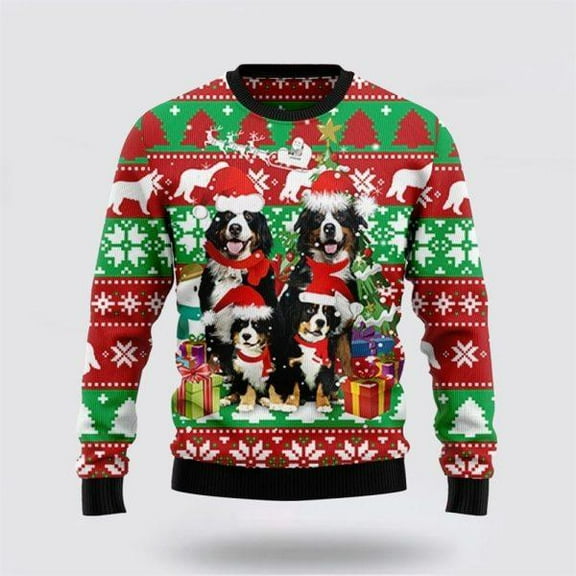 Bernese Mountain Dog Family Christmas Sweater – Dog Lover Christmas Sweater