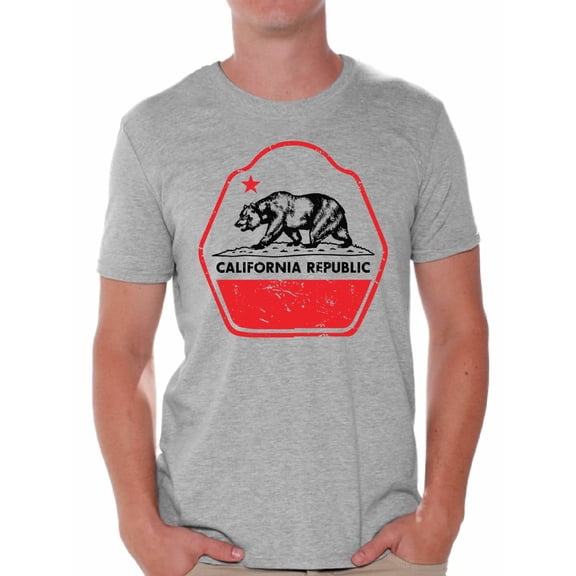 Awkward Styles California Republic Men Shirt California Love Summer T shirt for Men California State California Lover Men Tshirt I Love California Vintage California T-shirt for Men
