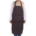 thumbnail image 2 of Delantal de cocina unisex para hombre y mujer, color blanco y café, con bolsillos, 2 of 4