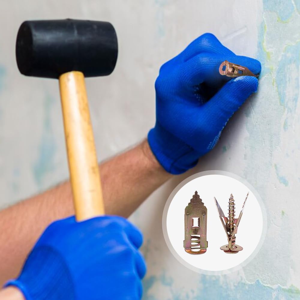 Expansion Screw, 2025 Upgraded Self-Drilling Anchors Screws, Self Drilling Drywall Anchors with Screws, Drywall Anchors and Screw Kit, Easy Application No Drill or Holes in Wall.